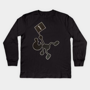 Mr. Game and Watch Kids Long Sleeve T-Shirt